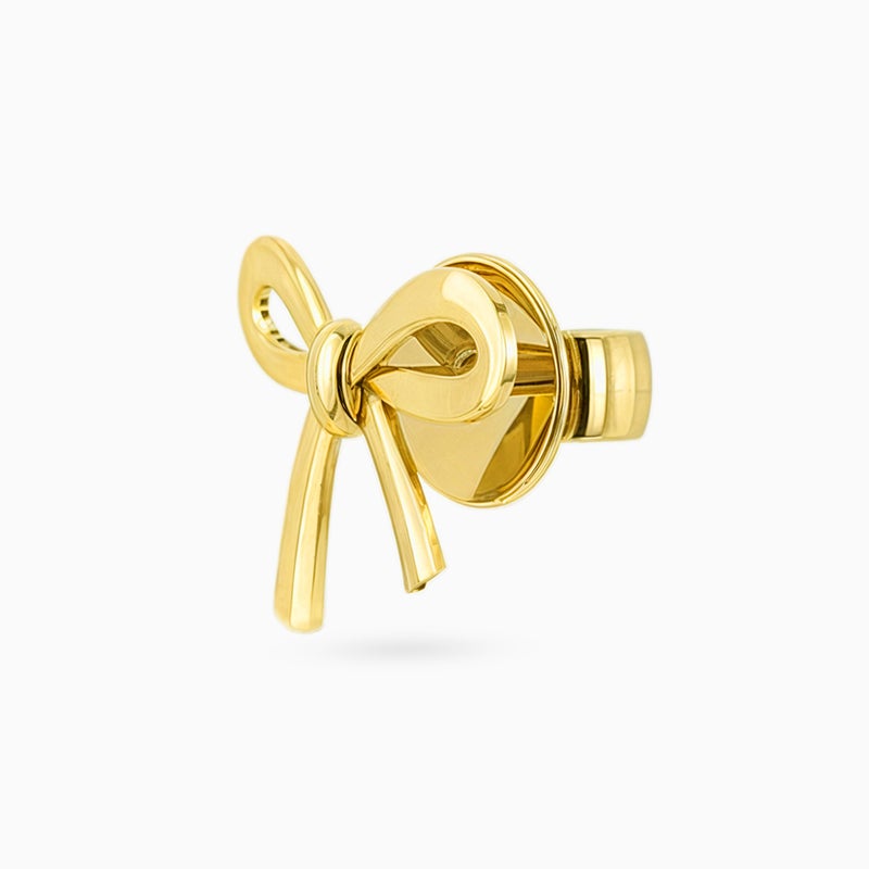 Miss L' by L'azurde Bow Stud Earrings in 18K Gold - Image 4